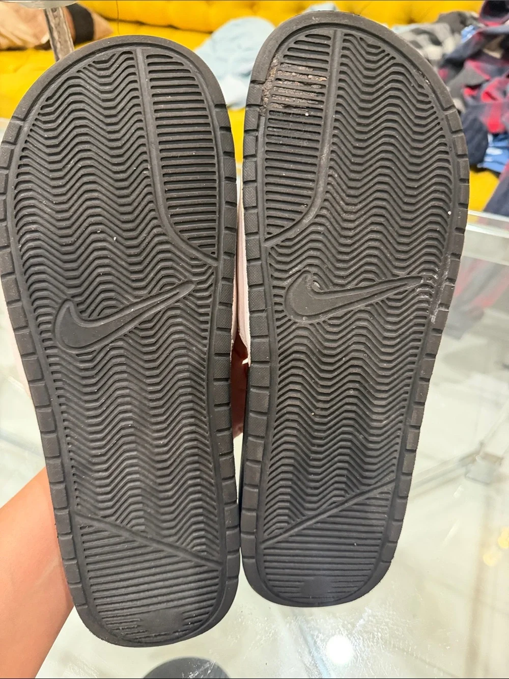 Nike mens Slide Sandals in Black and white